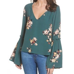 BP Green Floral Top